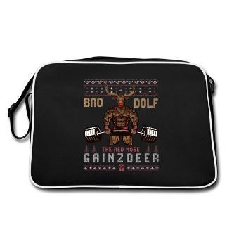 Gym de Noël, Gym de Noël heureux Liftmas, - Sac Retro - noir/blanc - Dos