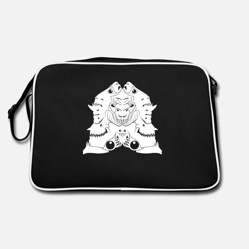 The Monster White Retro Tasche