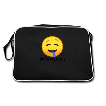 Cevapcici Emoji noir - Sac Retro - noir/blanc - Dos