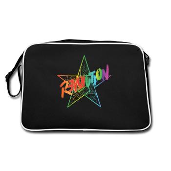 Revolution - Retro Tasche - Schwarz/Weiß - Hinten