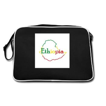 Map of Ethiopia - Retro Bag - black/white - Back