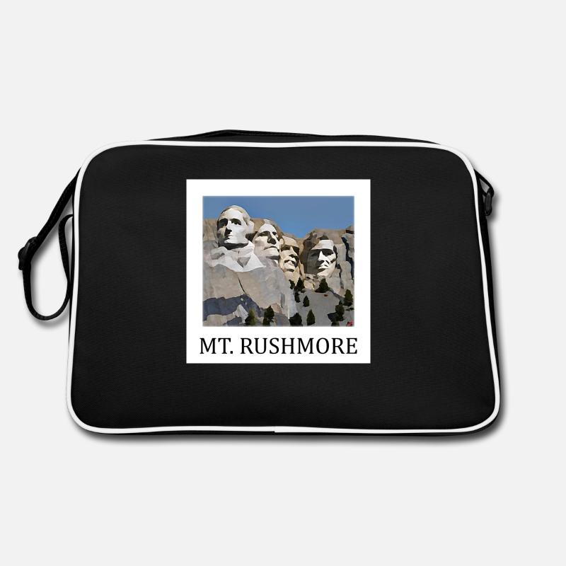 Mount Rushmore - Retro Tasche - Schwarz/Weiß