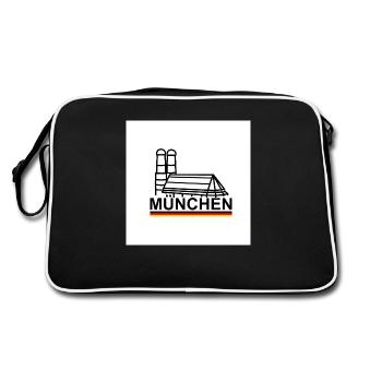 München - Retro Tasche - Schwarz/Weiß - Hinten