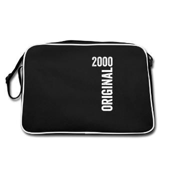 2000 2000 Limited Edition 2000 Jubiläumsgeschenk - Retro Tasche - Schwarz/Weiß - Hinten