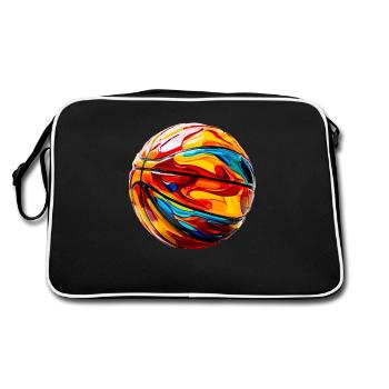 basket-ball coloré - Sac Retro - noir/blanc - Dos