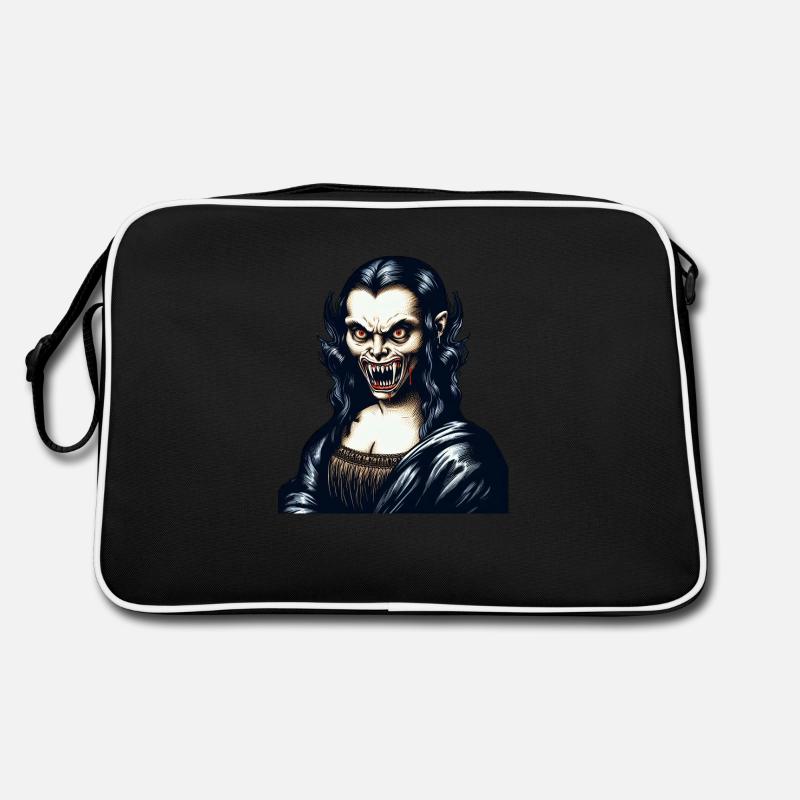 Mona Lisa se met à vamp - Sac Retro - noir/blanc