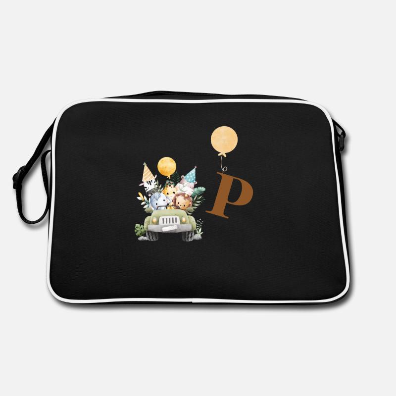 Buchstabe P Safari Retro Tasche
