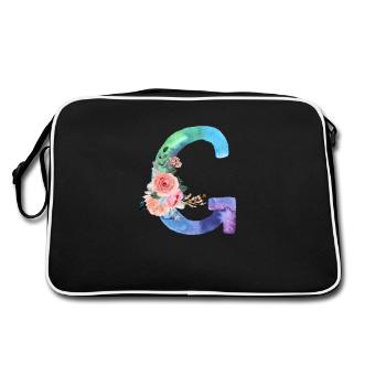 Lettre g watercolor - Sac Retro - noir/blanc - Dos