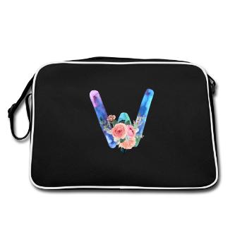 Lettre w watercolor - Sac Retro - noir/blanc - Dos