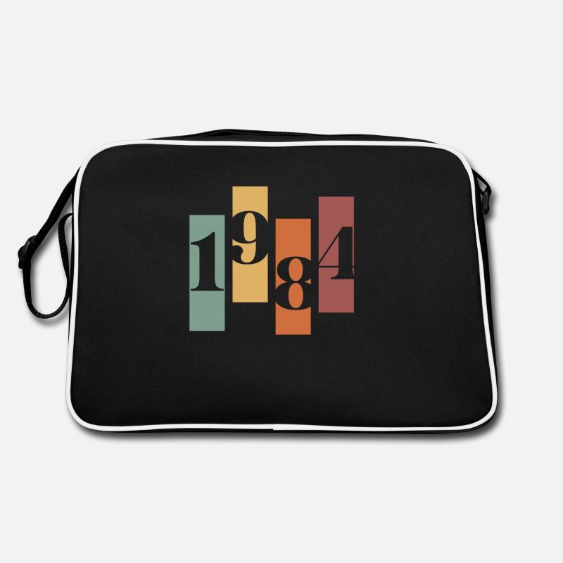 1984 vintage rétro - Sac Retro - noir/blanc