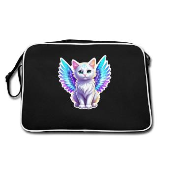 chat avec des ailes - Sac Retro - noir/blanc - Dos