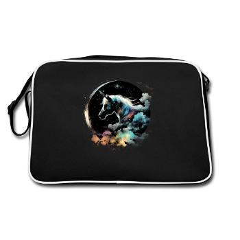 Night unicorn - Retro Bag - black/white - Back