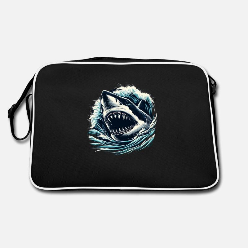 Maneater - Retro Bag - black/white