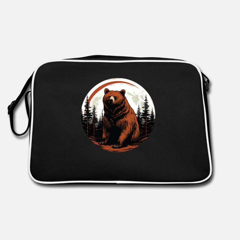 Wilder Bär Retro Tasche