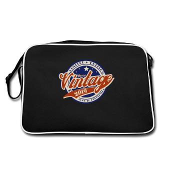 Vintage 2019—cadeau d’anniversaire année 2019 - Sac Retro - noir/blanc - Dos