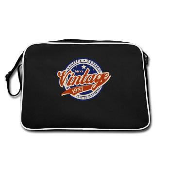 Vintage 1987—cadeau d’anniversaire année 1987 - Sac Retro - noir/blanc - Dos