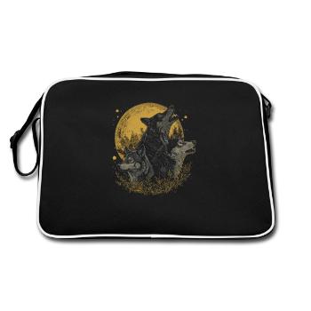 Wolf Pack - Retro Bag - black/white - Back