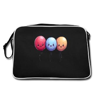 Ballons für Kinder - Retro Tasche - Schwarz/Weiß - Hinten