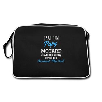 Papy Motard Cool - Sac Retro - noir/blanc - Dos