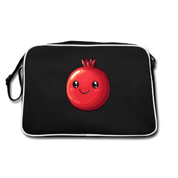 Granatapfel - Retro Tasche - Schwarz/Weiß - Hinten