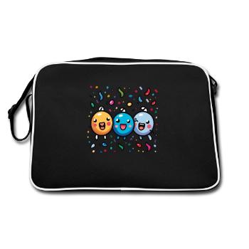 Joie de carnaval avec des confettis - Sac Retro - noir/blanc - Dos
