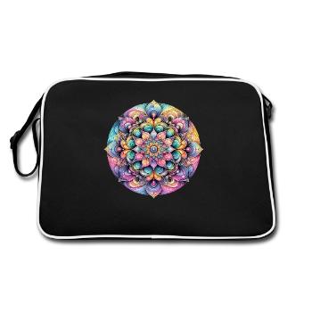 L’élégance de la fleur de couleur - Sac Retro - noir/blanc - Dos