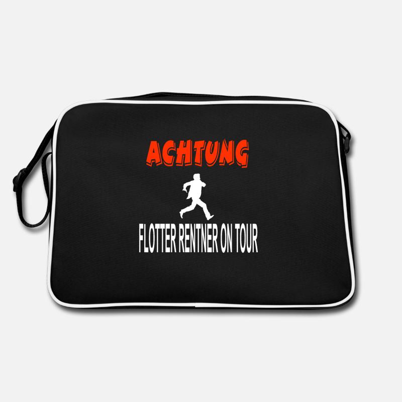 Rentner - Retro Tasche - Schwarz/Weiß