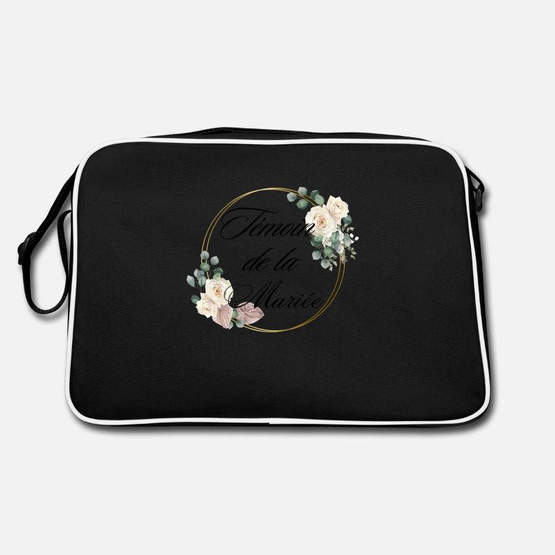 White flower bride's best man - matching tshirt Retro Bag