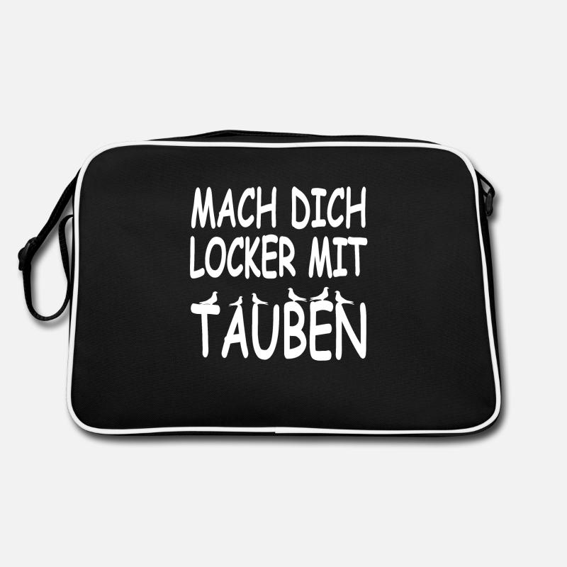 Tauben - Retro Tasche - Schwarz/Weiß