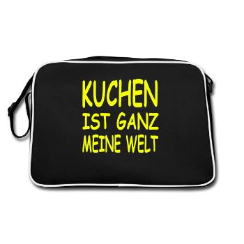 Kuchen - Retro Tasche - Schwarz/Weiß - Hinten