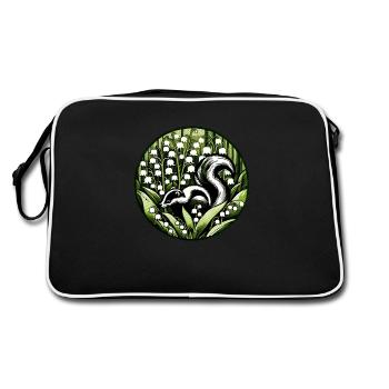 Skunk-Liebhaber - Retro Tasche - Schwarz/Weiß - Hinten