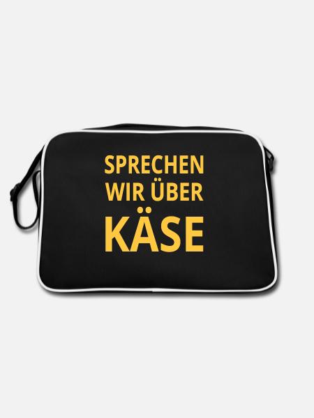 Käse - Retro Tasche - Schwarz/Weiß