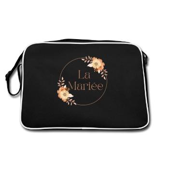 La mariée floral-idée cadeau la mariée - Sac Retro - noir/blanc - Dos
