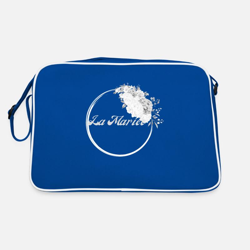 Die weiße Blumenbraut - Braut Geschenkidee Retro Tasche