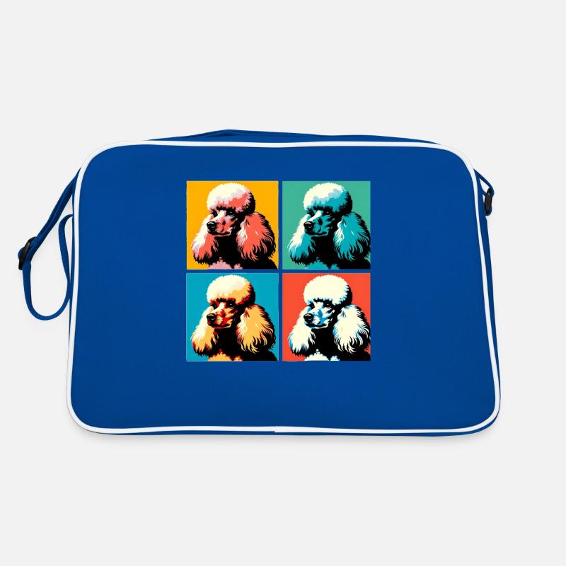 Portrait de chien caniche Pop - Portrait d’animal de compagnie Sac Retro