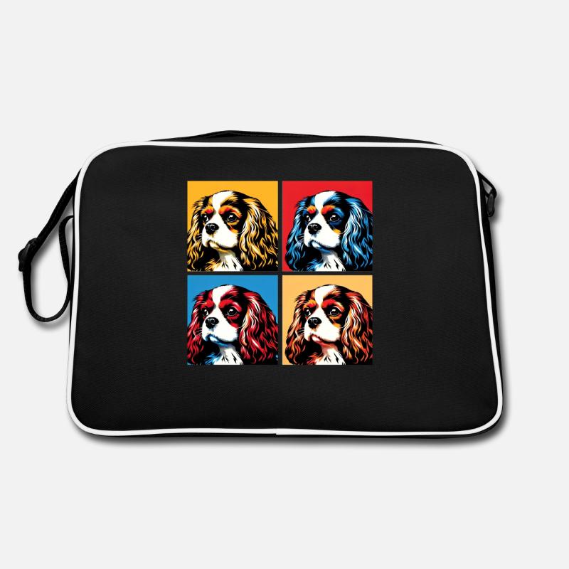 Pop Cavalier King Charles Spaniel chien Portrait Sac Retro
