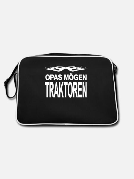 Traktor - Retro Tasche - Schwarz/Weiß