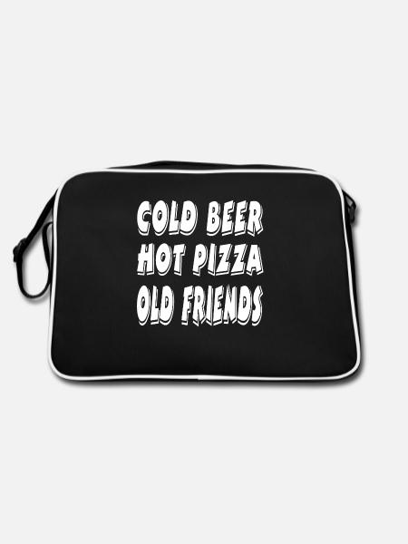 Bier - Retro Tasche - Schwarz/Weiß
