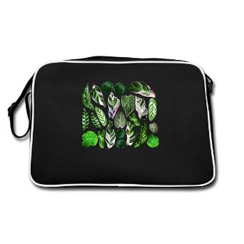 Feuilles vertes - Sac Retro - noir/blanc - Dos