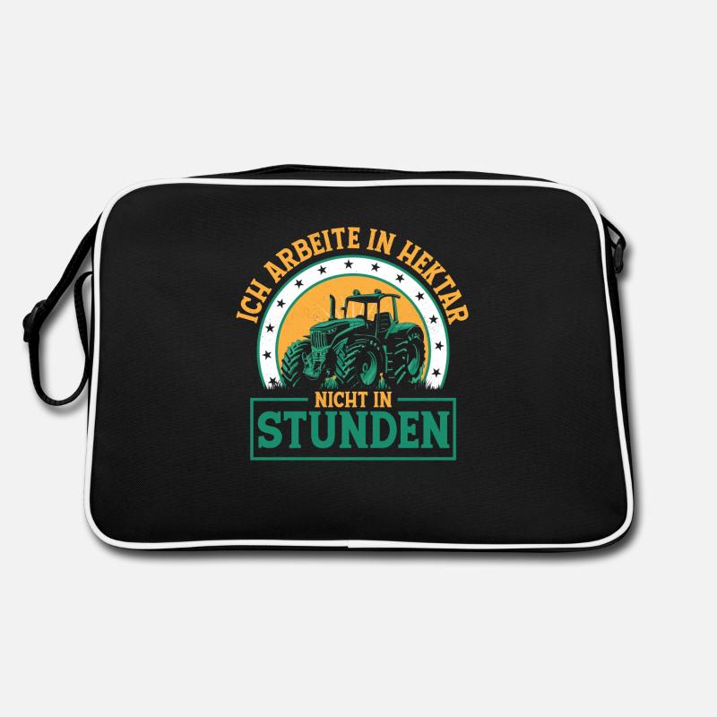 I work in acres, not in hours, farmer, farmer Retro Bag