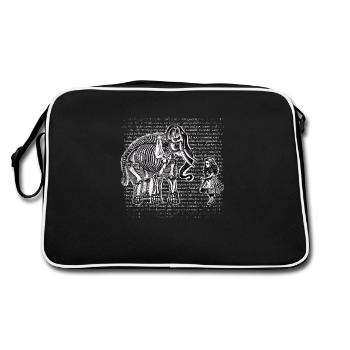 Alice in Wonderland and the elephant - Retro Bag - black/white - Back