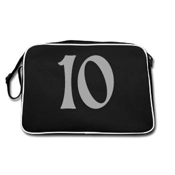 10 - Retro Bag - black/white - Back