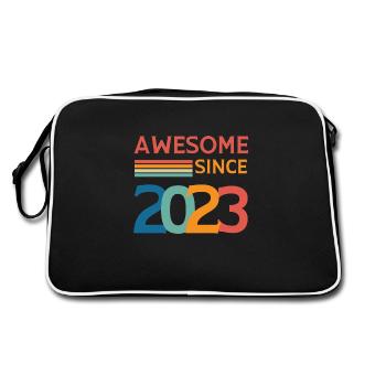 Awesome since 2023 - Sac Retro - noir/blanc - Dos