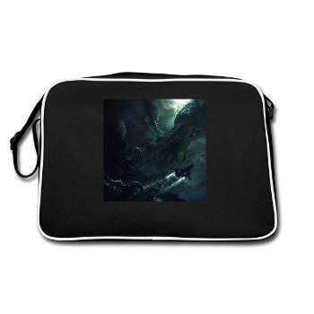 Espace sombre - Sac Retro - noir/blanc - Dos