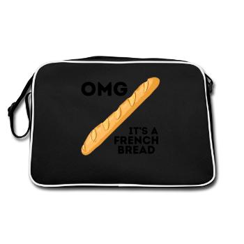 Oh my god, it's a French bread! - Retro Bag - black/white - Back