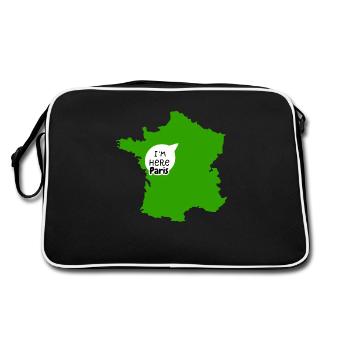 I am here in Paris - Retro Bag - black/white - Back