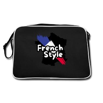 à la française - Sac Retro - noir/blanc - Dos