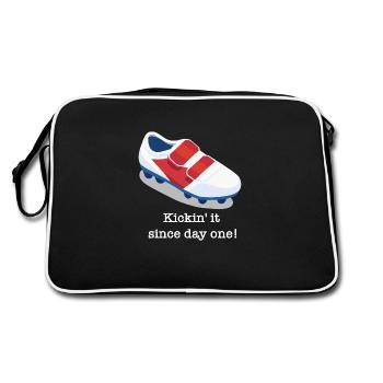 Chaussure de football Soccer Dicton amusant - Sac Retro - noir/blanc - Dos
