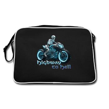 Motard Skeleton 06 2024 A 02 - Sac Retro - noir/blanc - Dos
