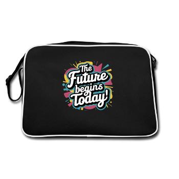 back to school - Retro Bag - black/white - Back